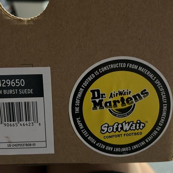 Pink confetti Doc Dr Martens convertible fold down suede NEW in box sz 7 - Picture 4 of 6